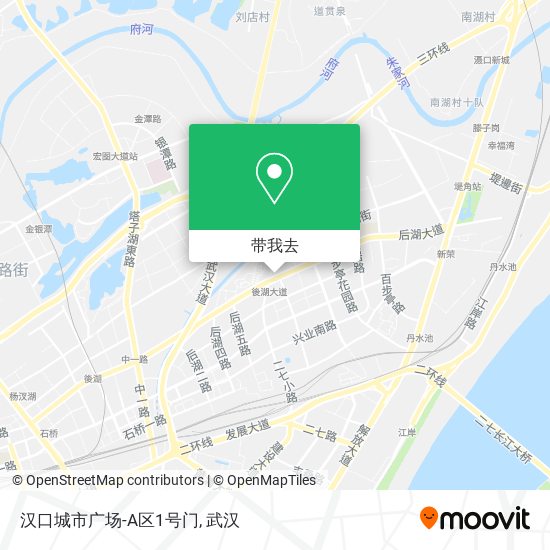 汉口城市广场-A区1号门地图