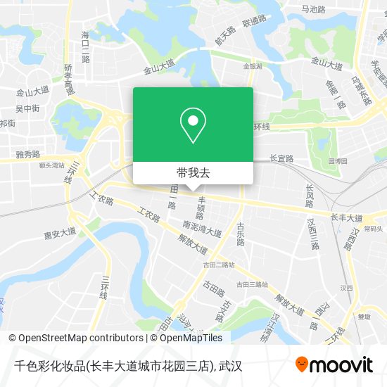 千色彩化妆品(长丰大道城市花园三店)地图