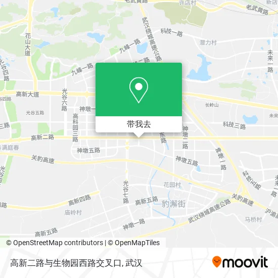 高新二路与生物园西路交叉口地图