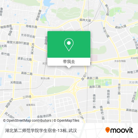 湖北第二师范学院学生宿舍-13栋地图