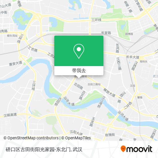 硚口区古田街阳光家园-东北门地图