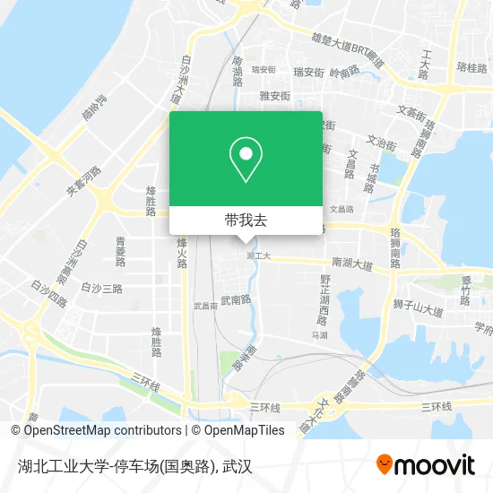 湖北工业大学-停车场(国奥路)地图