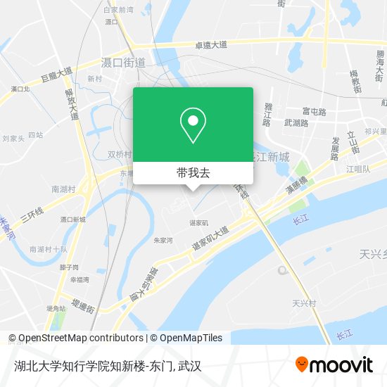 湖北大学知行学院知新楼-东门地图