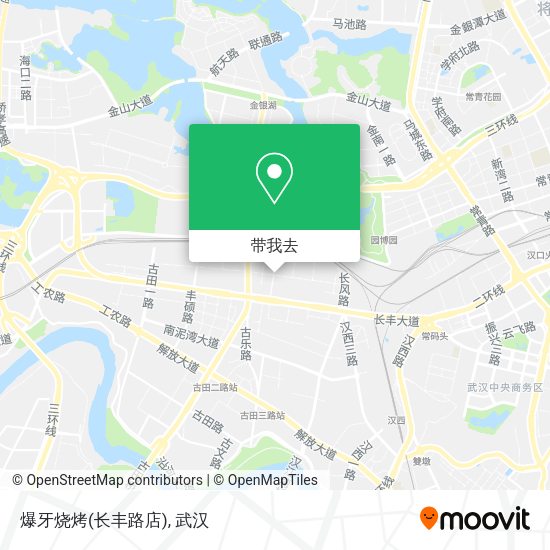 爆牙烧烤(长丰路店)地图