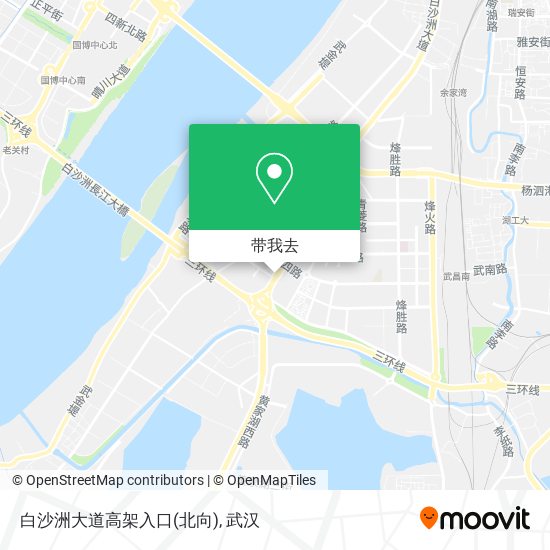 白沙洲大道高架入口(北向)地图