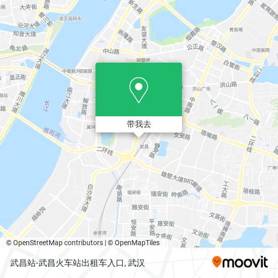 武昌站-武昌火车站出租车入口地图
