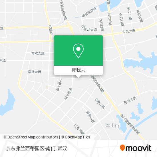 京东弗兰西蒂园区-南门地图