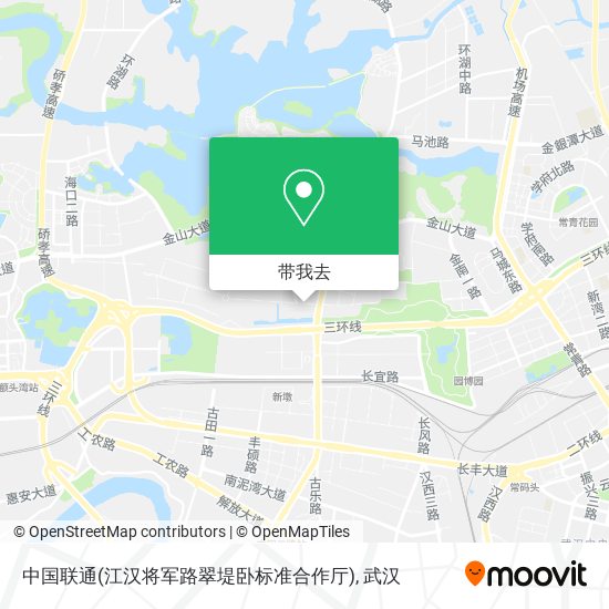 中国联通(江汉将军路翠堤卧标准合作厅)地图