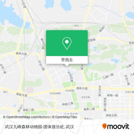 武汉九峰森林动物园-团体接洽处地图