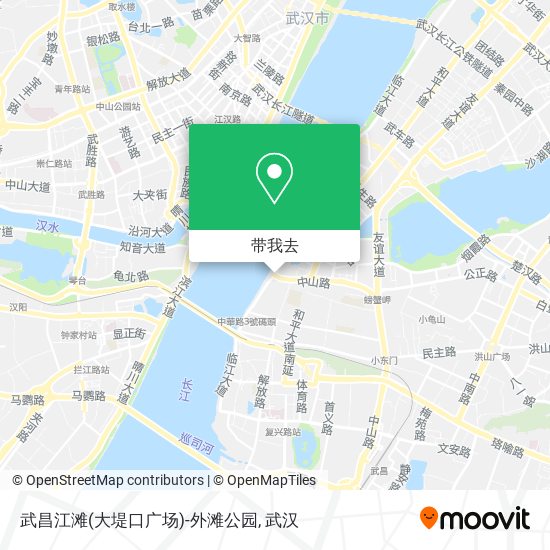 武昌江滩(大堤口广场)-外滩公园地图