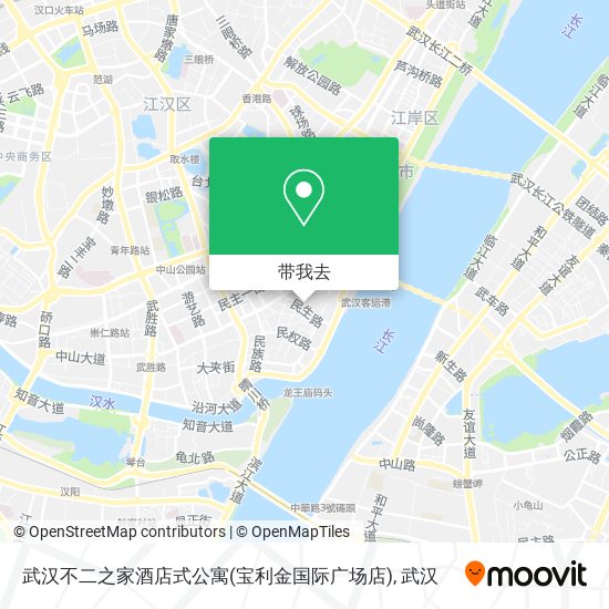 武汉不二之家酒店式公寓(宝利金国际广场店)地图
