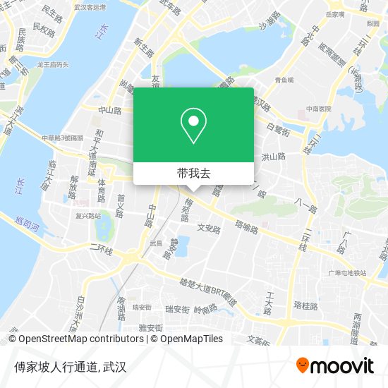 傅家坡人行通道地图
