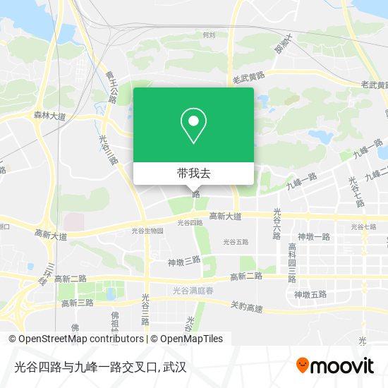 光谷四路与九峰一路交叉口地图