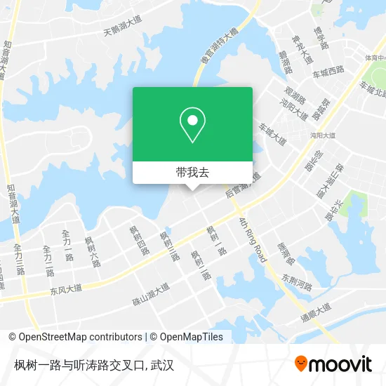枫树一路与听涛路交叉口地图