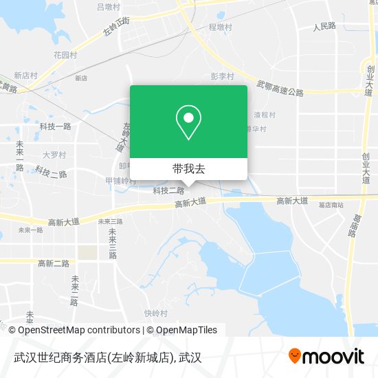 武汉世纪商务酒店(左岭新城店)地图