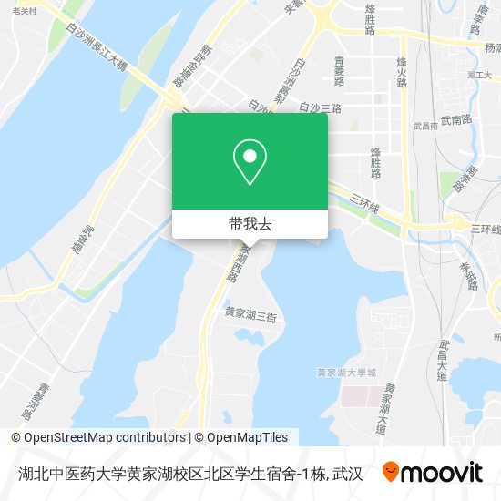 湖北中医药大学黄家湖校区北区学生宿舍-1栋地图