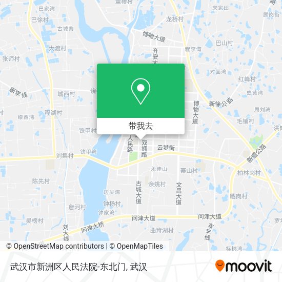 武汉市新洲区人民法院-东北门地图
