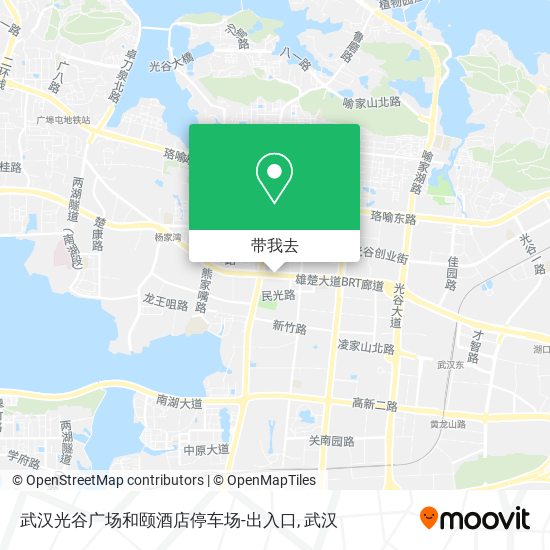 武汉光谷广场和颐酒店停车场-出入口地图