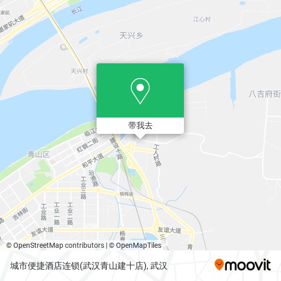 城市便捷酒店连锁(武汉青山建十店)地图
