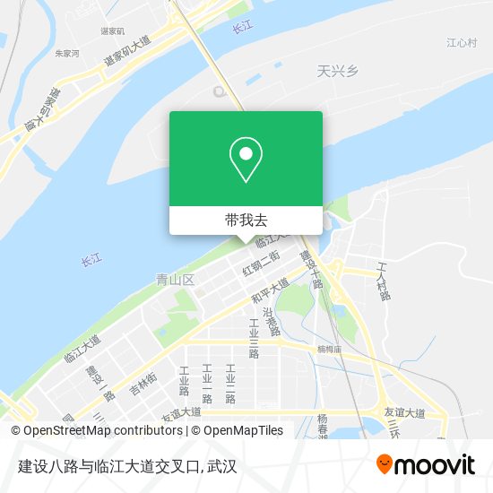 建设八路与临江大道交叉口地图