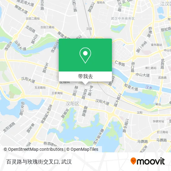 百灵路与玫瑰街交叉口地图