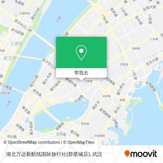 湖北万达新航线国际旅行社(群星城店)地图