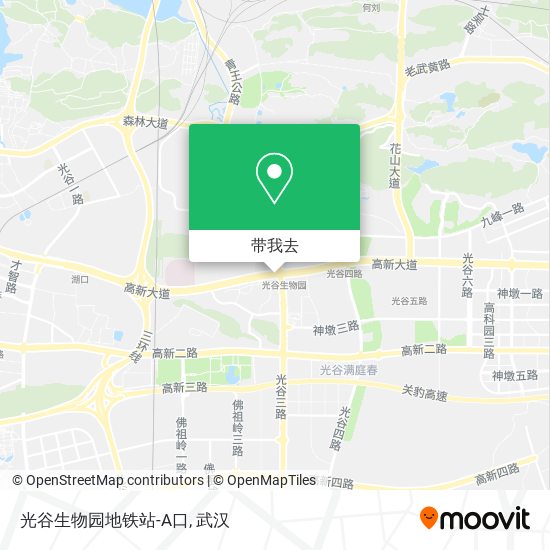 光谷生物园地铁站-A口地图