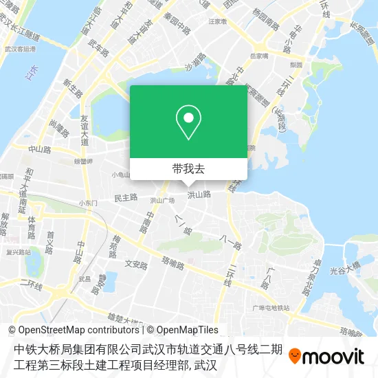 中铁大桥局集团有限公司武汉市轨道交通八号线二期工程第三标段土建工程项目经理部地图
