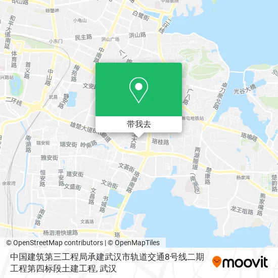 中国建筑第三工程局承建武汉市轨道交通8号线二期工程第四标段土建工程地图