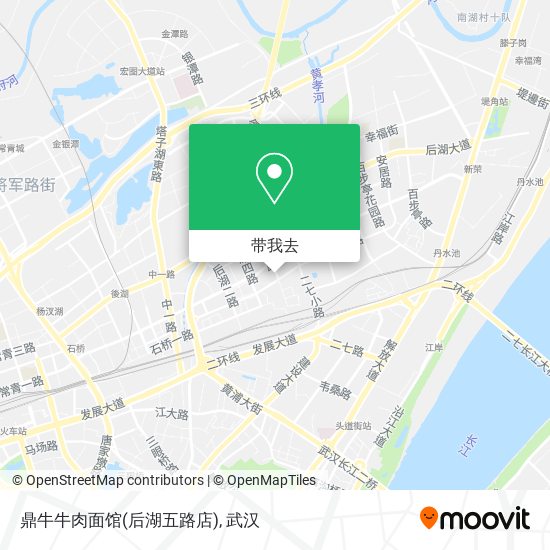 鼎牛牛肉面馆(后湖五路店)地图