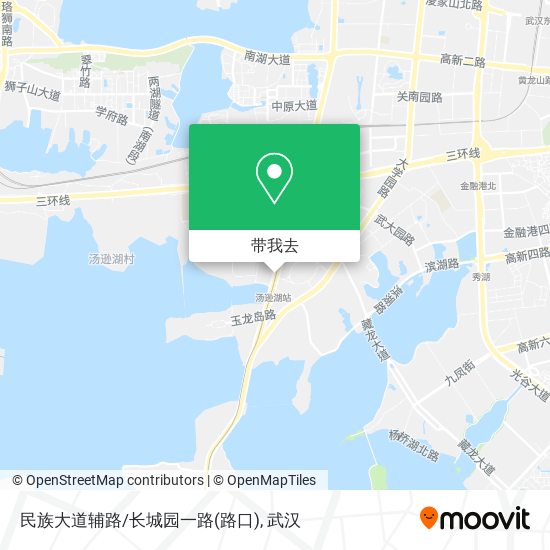 民族大道辅路/长城园一路(路口)地图