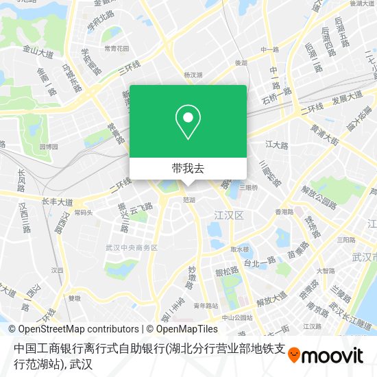 中国工商银行离行式自助银行(湖北分行营业部地铁支行范湖站)地图