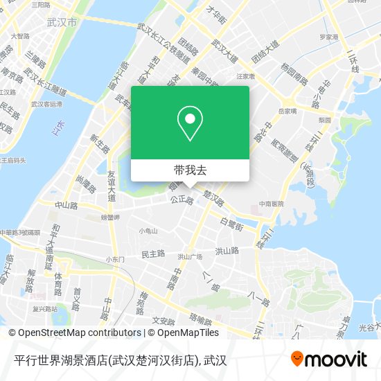 平行世界湖景酒店(武汉楚河汉街店)地图