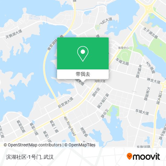 滨湖社区-1号门地图