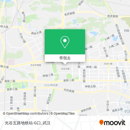 光谷五路地铁站-G口地图