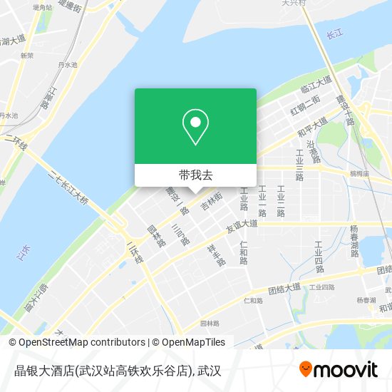 晶银大酒店(武汉站高铁欢乐谷店)地图