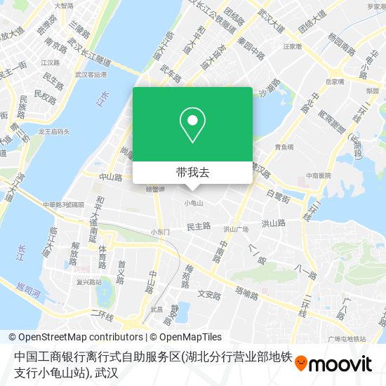 中国工商银行离行式自助服务区(湖北分行营业部地铁支行小龟山站)地图