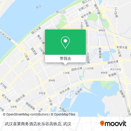武汉喜莱商务酒店欢乐谷高铁店地图