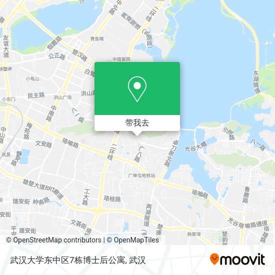 武汉大学东中区7栋博士后公寓地图