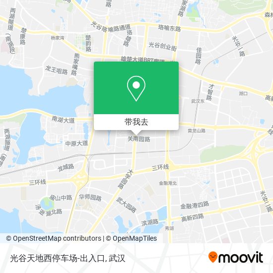 光谷天地西停车场-出入口地图
