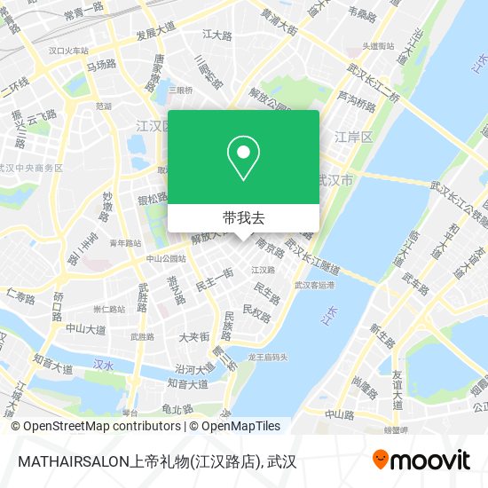 MATHAIRSALON上帝礼物(江汉路店)地图