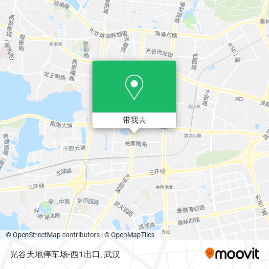 光谷天地停车场-西1出口地图