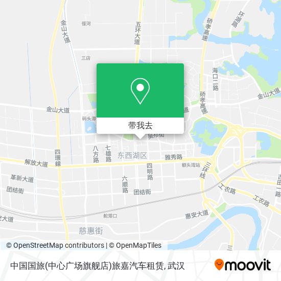 中国国旅(中心广场旗舰店)旅嘉汽车租赁地图