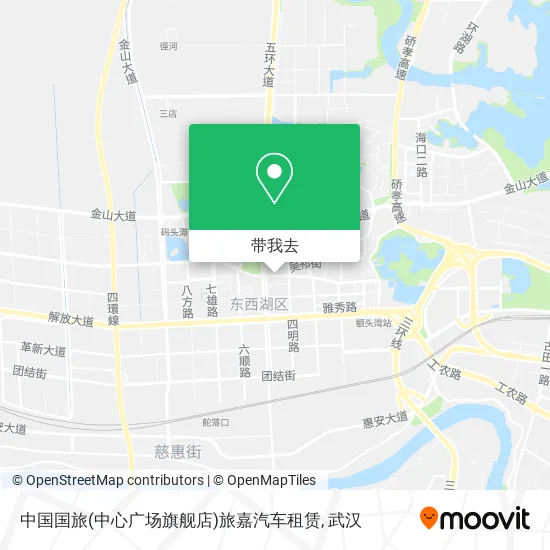 中国国旅(中心广场旗舰店)旅嘉汽车租赁地图