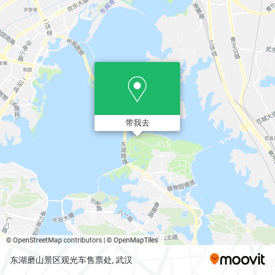 东湖磨山景区观光车售票处地图