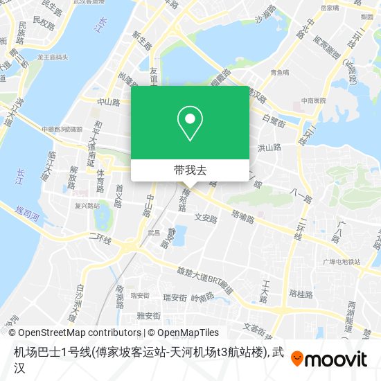 机场巴士1号线(傅家坡客运站-天河机场t3航站楼)地图