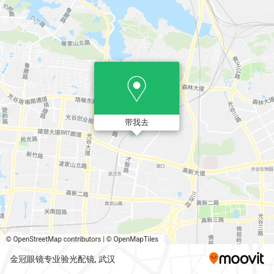 金冠眼镜专业验光配镜地图