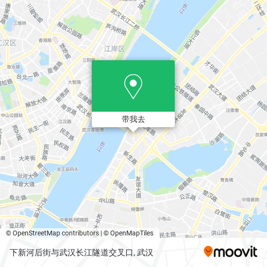 下新河后街与武汉长江隧道交叉口地图