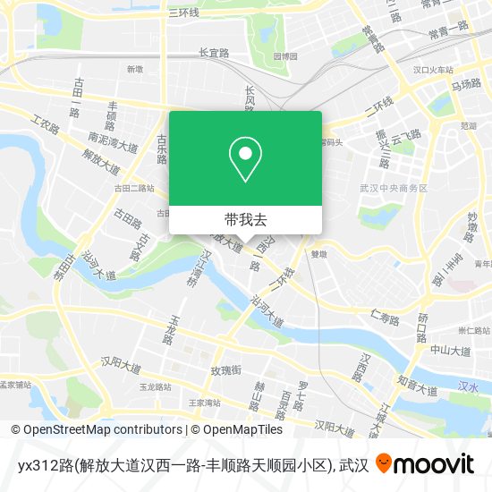 yx312路(解放大道汉西一路-丰顺路天顺园小区)地图