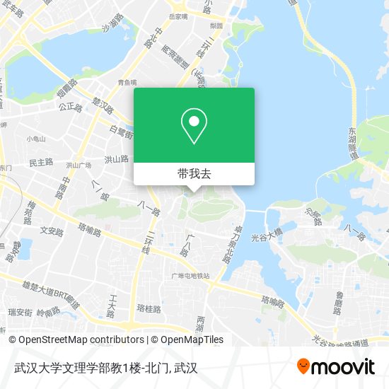 武汉大学文理学部教1楼-北门地图